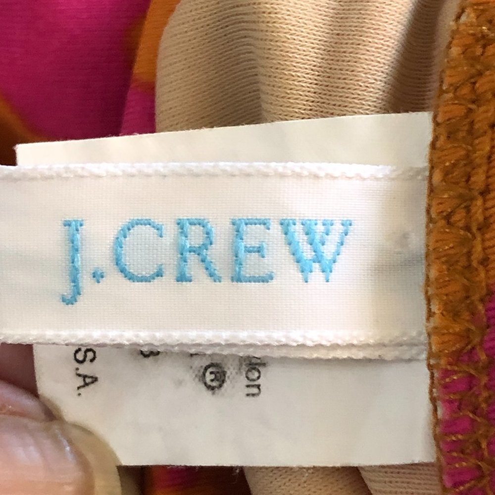J. CREW Bikini Brief Fuschia Pink Orange with Gold Metal Side Buckles L - Picture 6 of 10